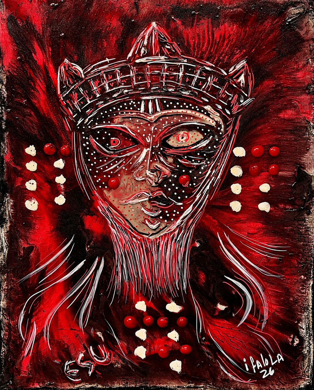 ÈṢÙ SPEAKS THROUGH IFÁ — Original Artwork