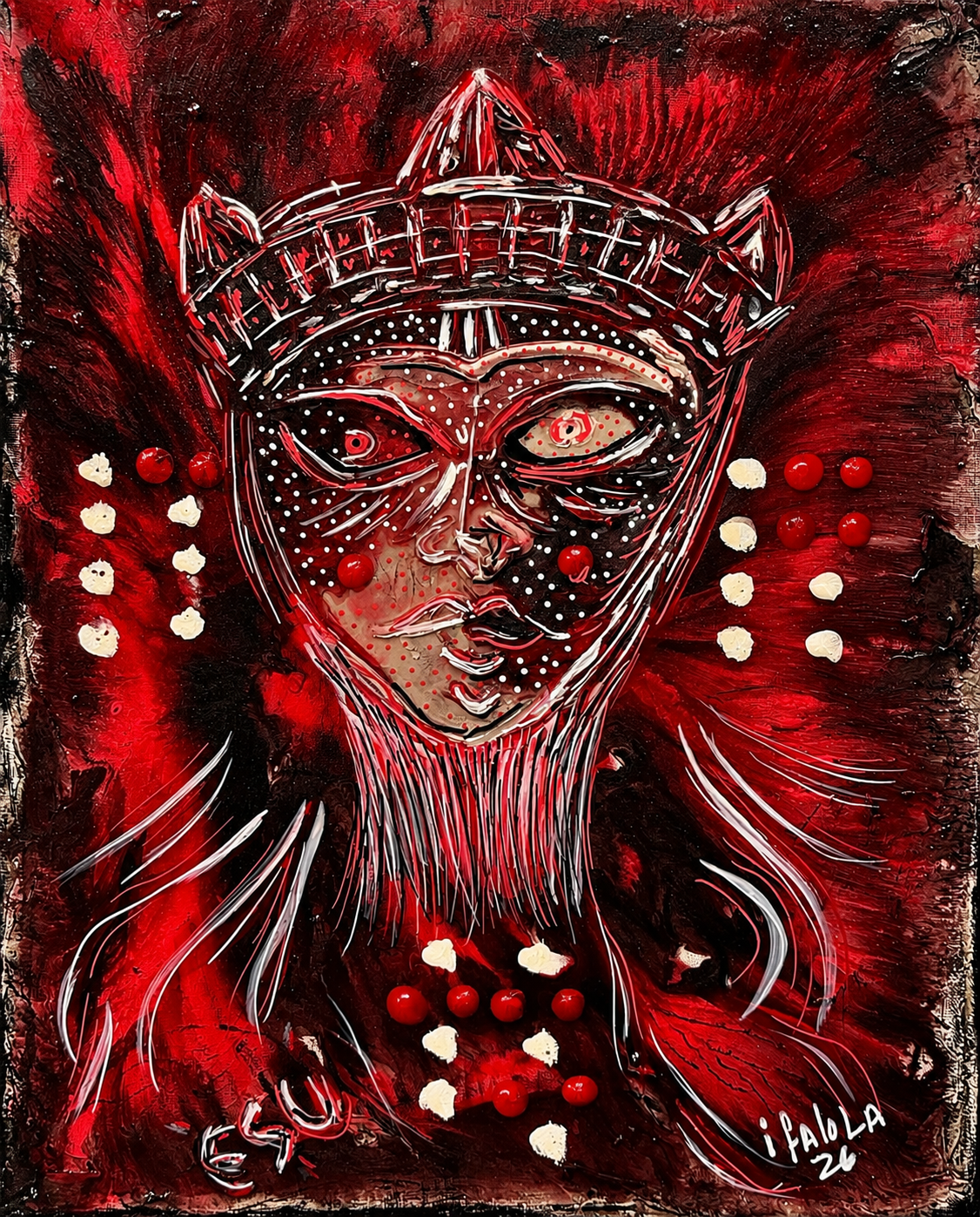 ÈṢÙ SPEAKS THROUGH IFÁ — Original Artwork